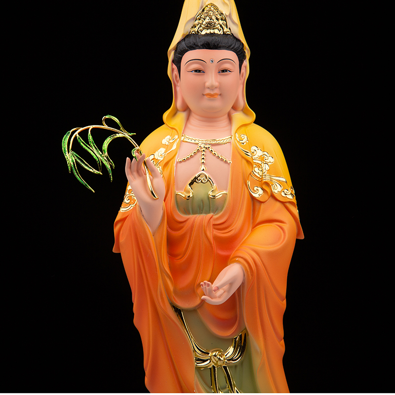 好物推选观音菩萨配件柳枝净瓶神像法器佛教法物杨柳枝玉净瓶佛具摆件