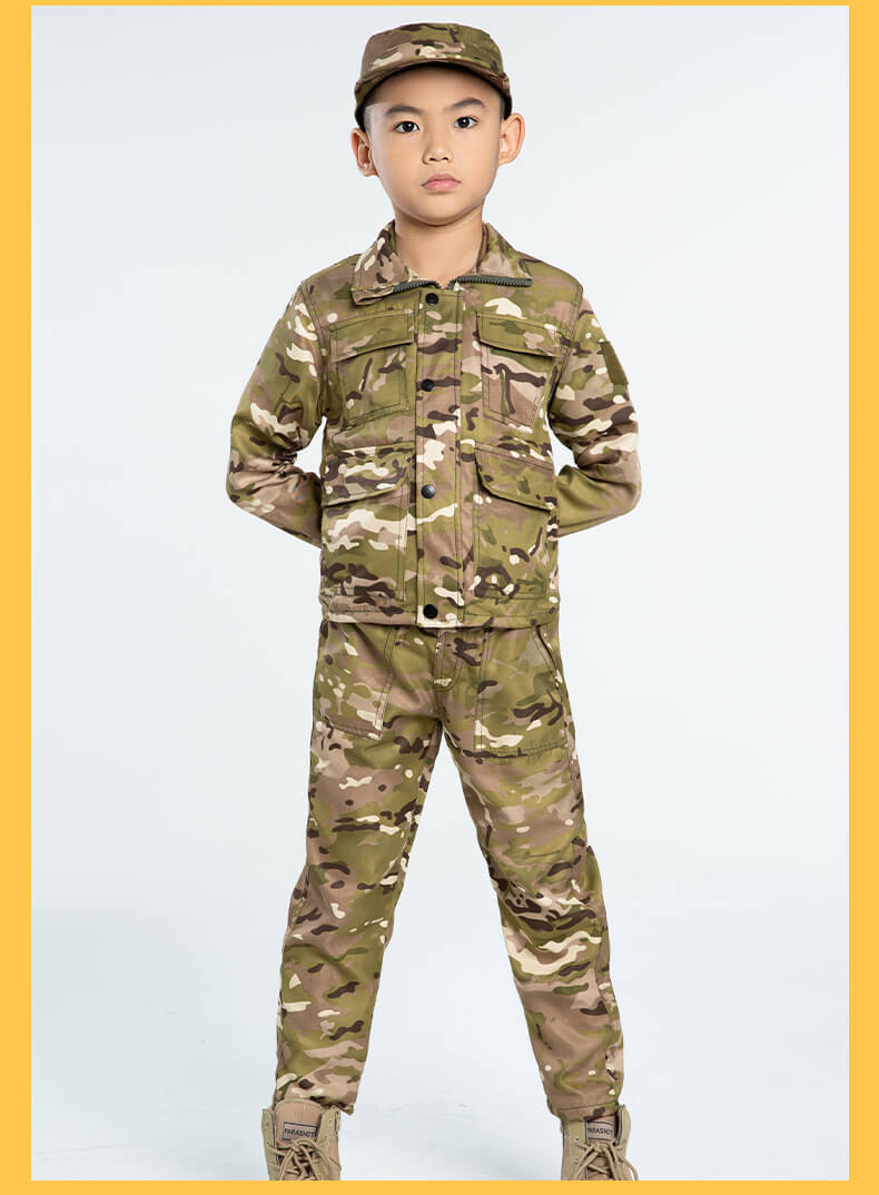 儿童迷彩服男女学生军装幼儿园夏令营拓展军训服装军人衣服特种兵甄萌