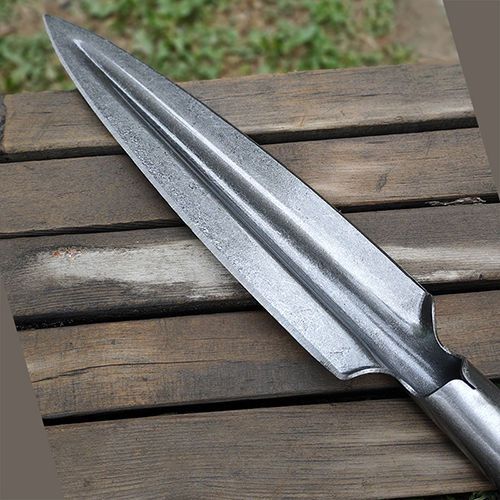 户外矛冷钢矛枪头长矛霸王枪未开刃矛头扎枪全钢一体一个新款矛头加14