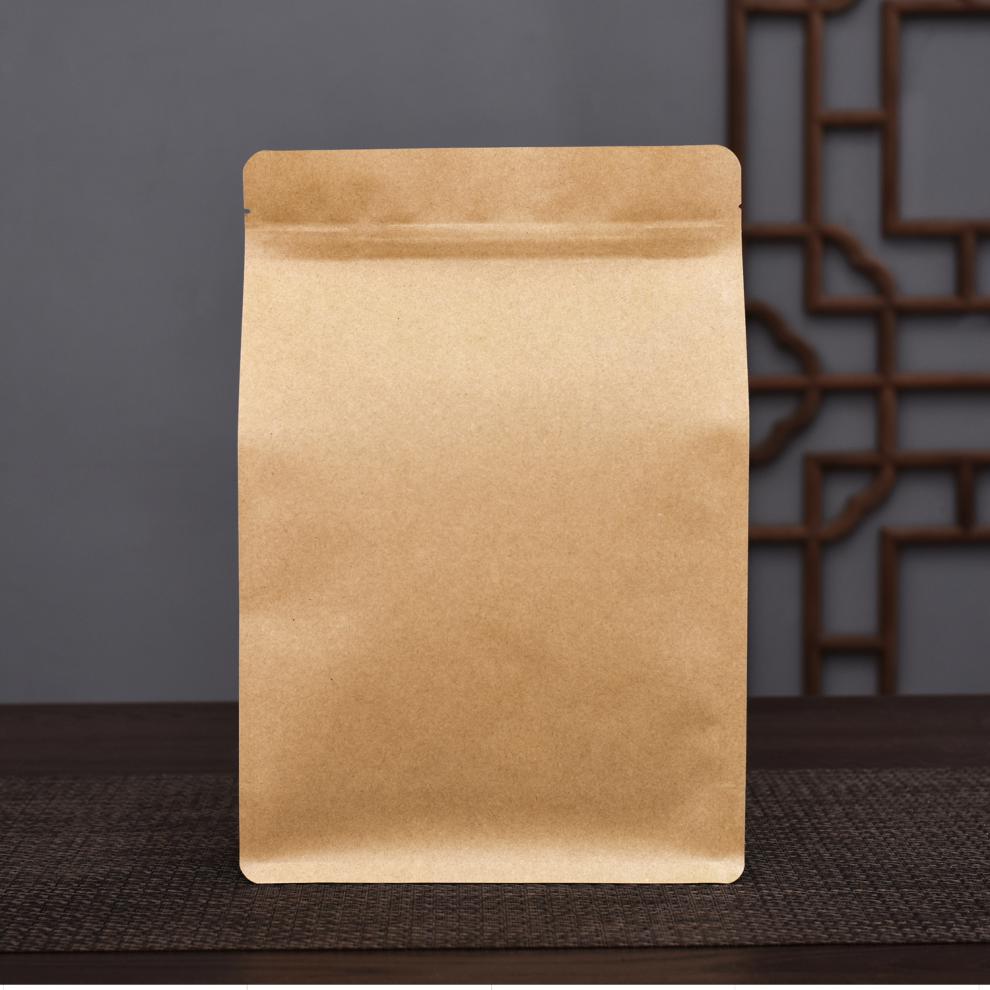 壹朵森茶叶包装袋牛皮纸加厚一斤装红茶密封袋半斤绿茶散茶自封袋封