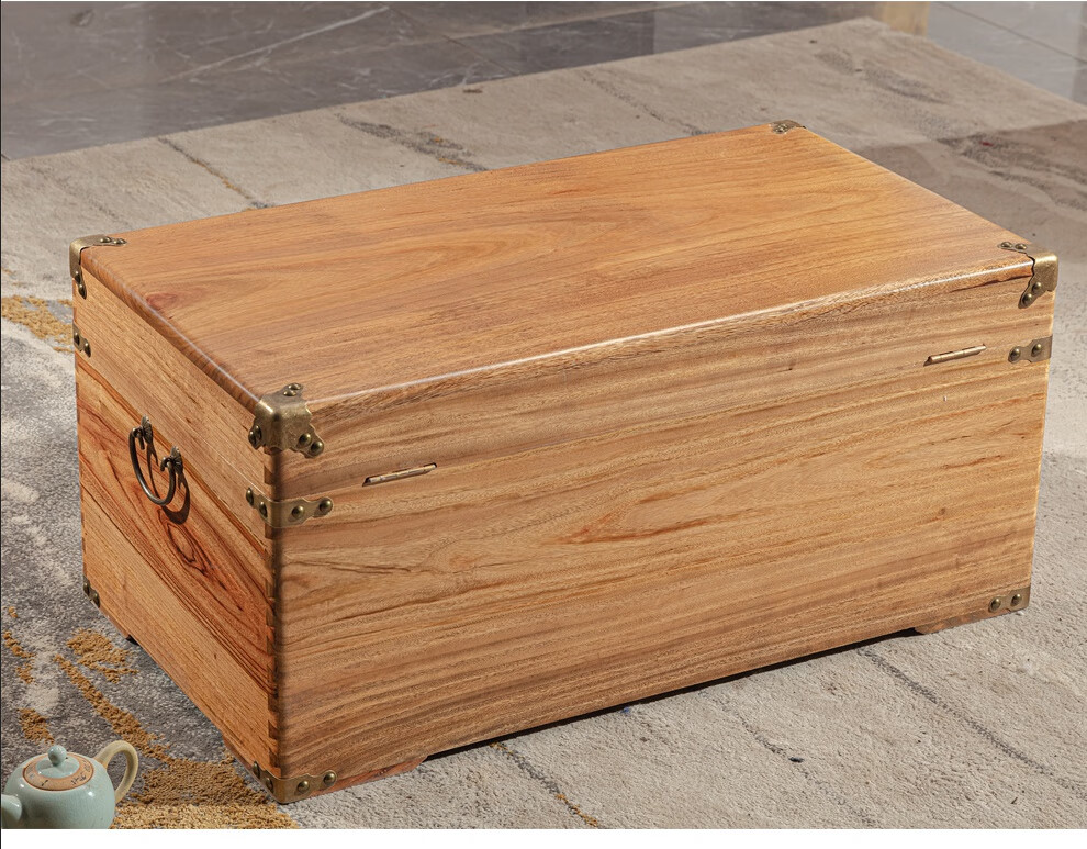 香樟木箱子樟木樟木箱储物箱整板衣箱字画衣物收藏防虫防蛀防潮打框整