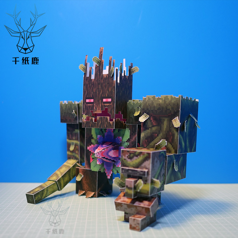 我的世界纸模可动我的世界史蒂夫盔甲史蒂夫可穿戴立体手工纸模型di