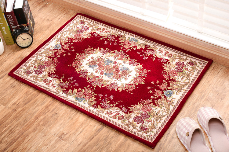 风琳静 红玫瑰花进门蹭玄关刮泥吸水卫生间布地毯出入平安门厅子