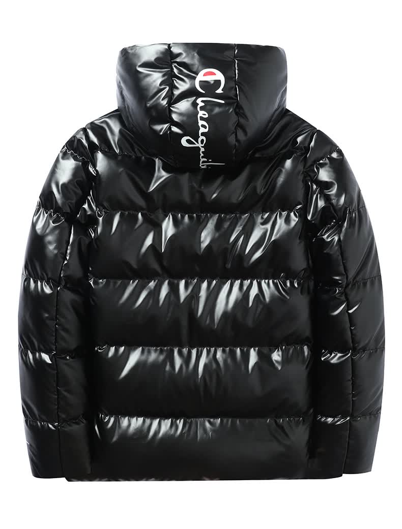 冠军贵宾羽绒服男亮面保暖外套男白色xl