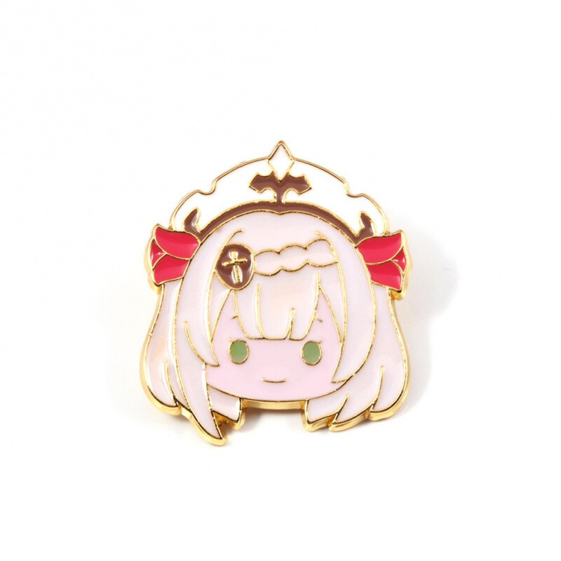 69原神徽章 达达利亚温迪可莉派蒙刻晴钟离魈雷电将军q版同人胸针