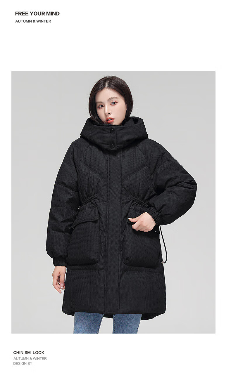 素订面料故事罗芬女装法式轻奢品牌新款服女中长款加厚过膝品牌冬装