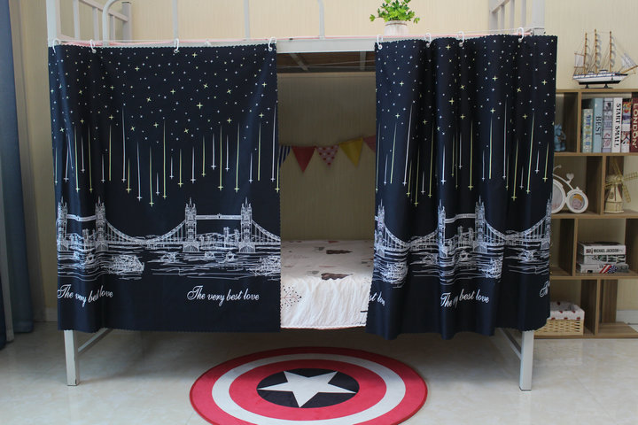 学生宿舍床帘遮光下铺男寝室单人床上下铺帘子女简约架子床床围挡廊桥