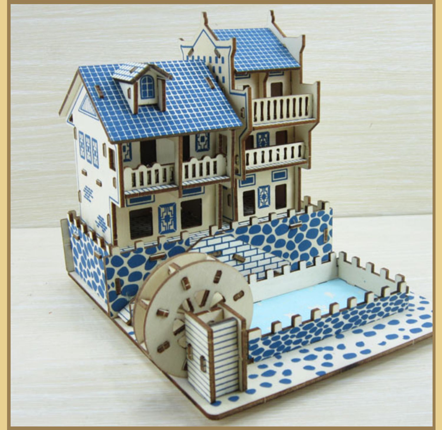 新品优选 圣诞节礼物 手工拼装木制古 高难度玩具3d立体房子拼图 圣诞