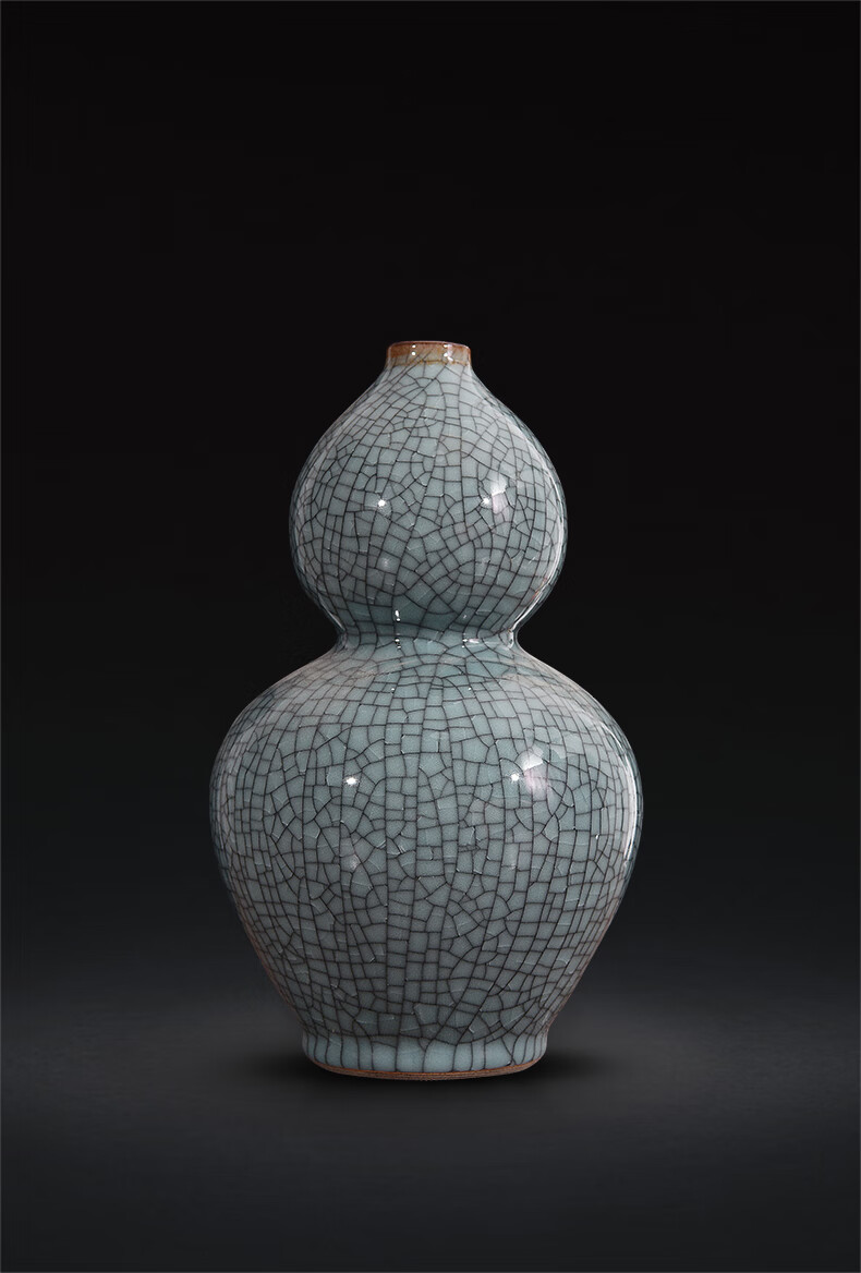 品质好物景德镇陶瓷器仿古官窑裂纹做旧花瓶古典中式客厅插花装饰工艺