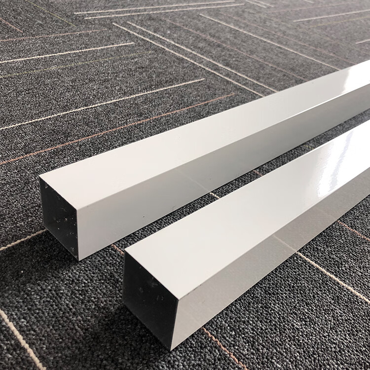 定制白色铝方管烤漆铝合金扁管铝方通室外装修隔断喷涂铝型材格栅6030