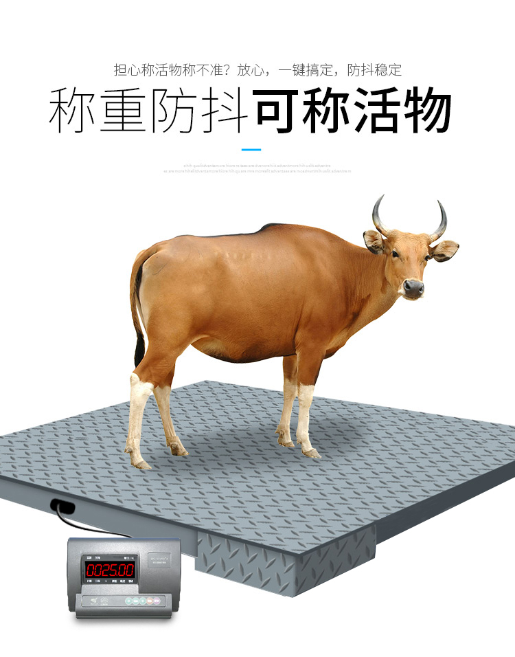 牧克斯地磅秤5吨工业地塝13吨地磅小型称猪称牛电子秤带围栏112米03吨