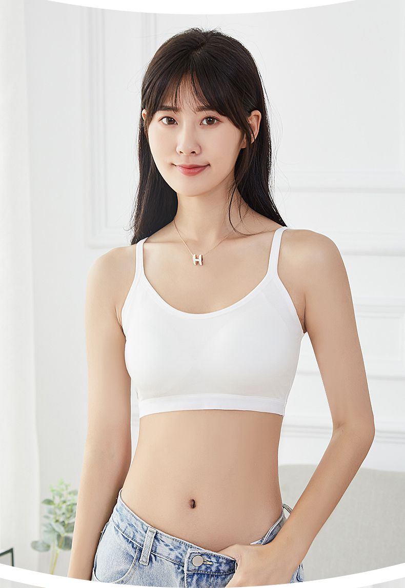 运动内衣女学生夏季薄款学生高中小胸聚拢小背心式胸罩少女抹胸式文胸