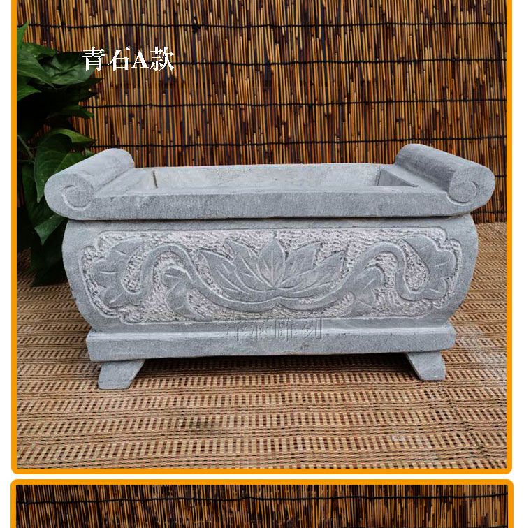 青石香炉 石雕香炉 青石鼎 插香鼎 大香炉寺庙石雕香炉汉白玉青石墓地