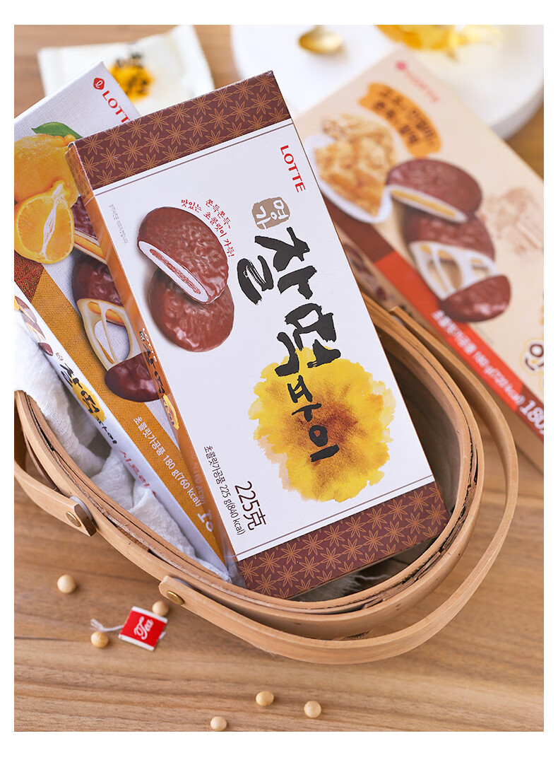 韩国进口零食品乐天巧克力手工打糕派麻薯糯米糍夹心年糕点心美味早餐