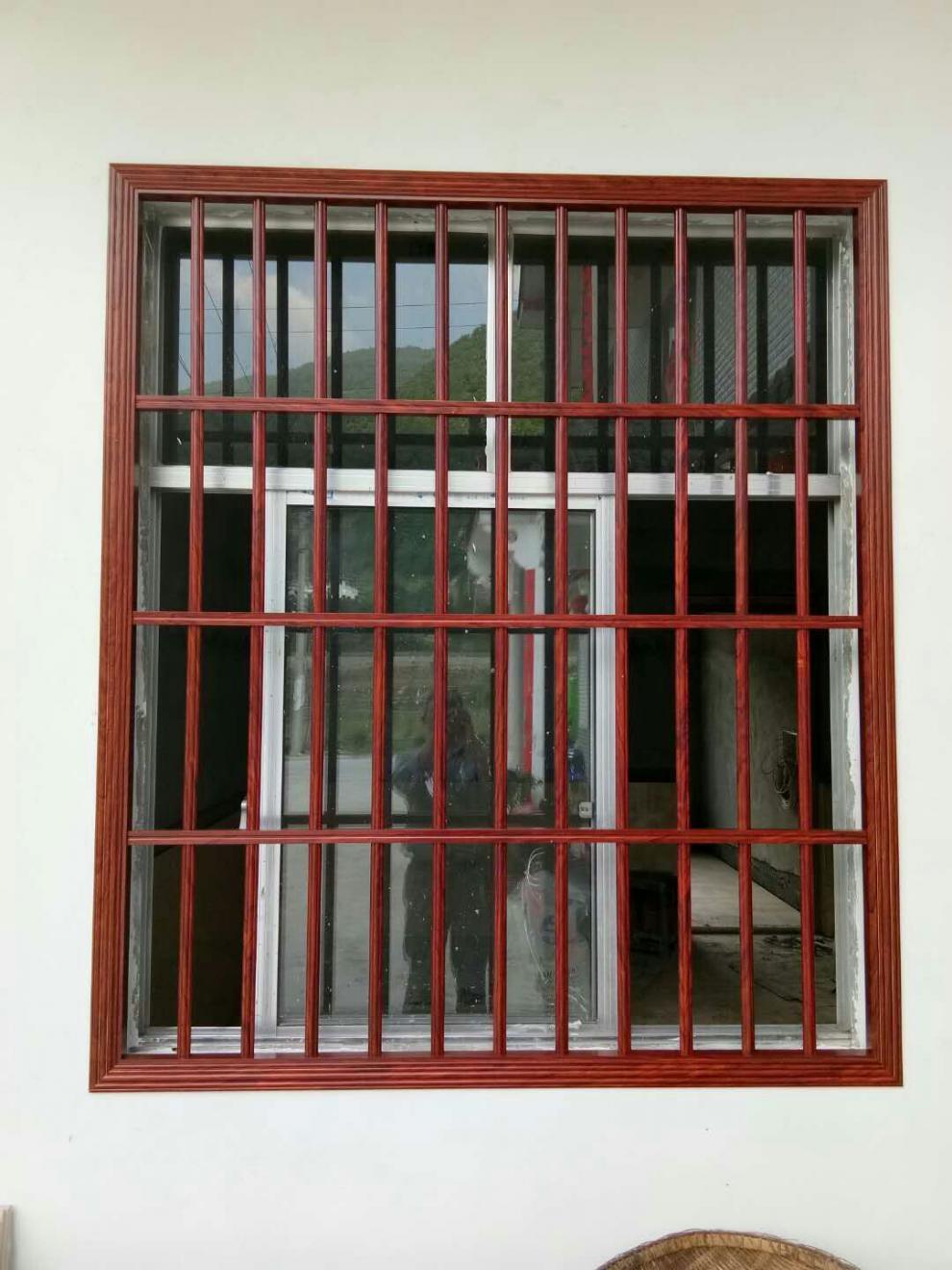 窗户防护栏防护网铝合金包边别墅飘窗防盗窗网防盗网 黑色不包边