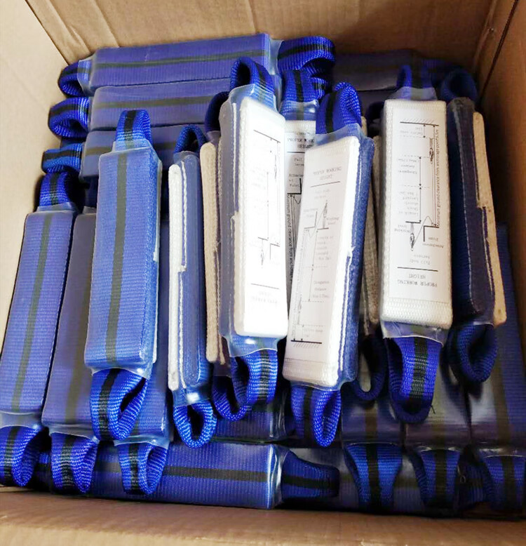 安全带缓冲包缓冲器高空作业坠落缓冲包安全带配件双钩绳缓冲包蓝色