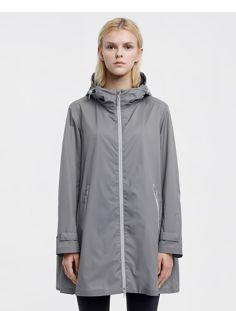 descente迪桑特zucca联名款女子中长款轻薄梭织外套d1132xjk10蓝色bum