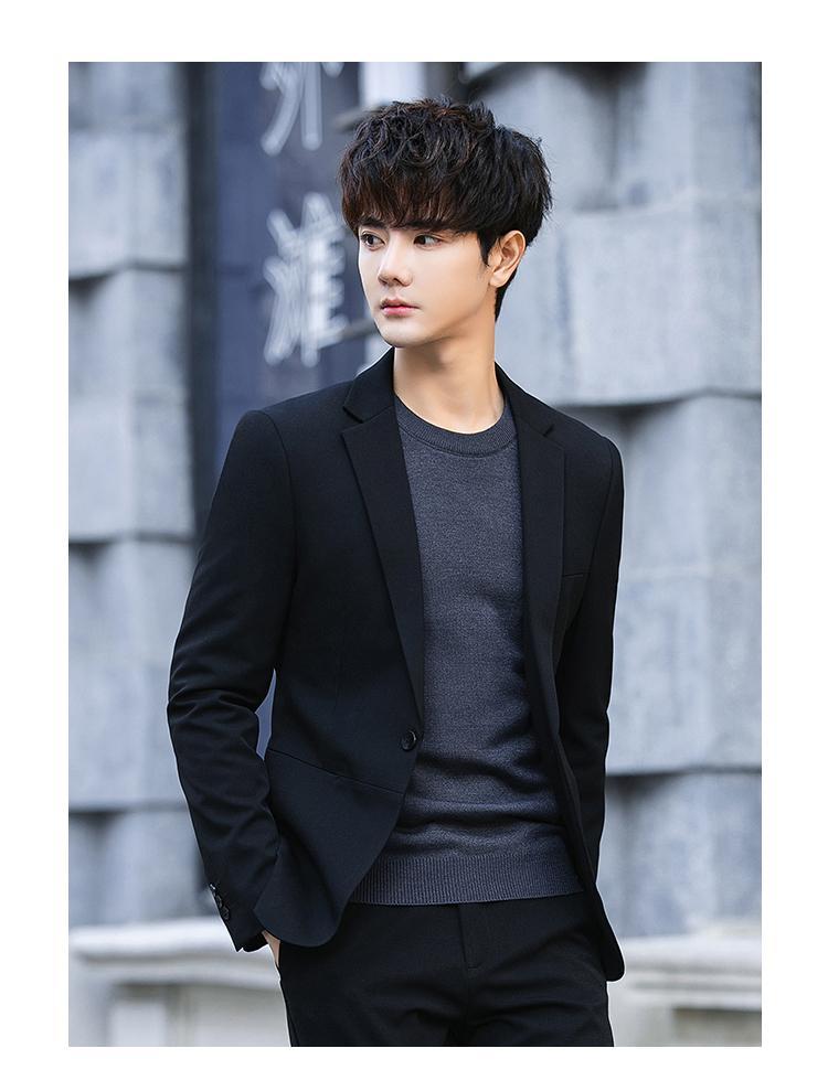 新款春季休闲西装男套装韩版潮流痞帅轻薄小西服结婚商务正装上身外套