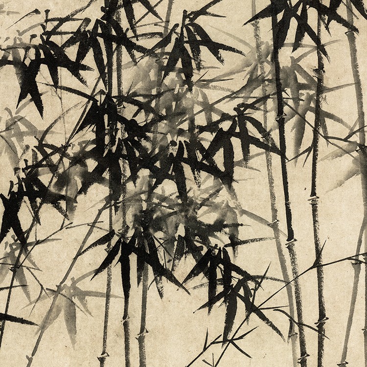 郑板桥墨竹图横幅字画艺术微喷复制品宣纸画心未装裱国画水墨画墨竹图