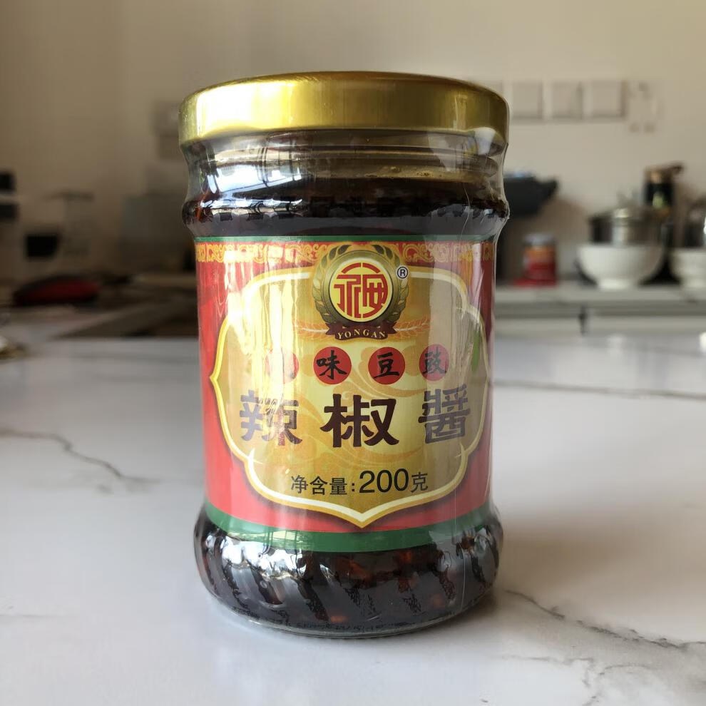 安牌河源紫金辣椒酱客家特产蒜蓉香辣拌饭辣椒酱调味椒酱农家自 加香