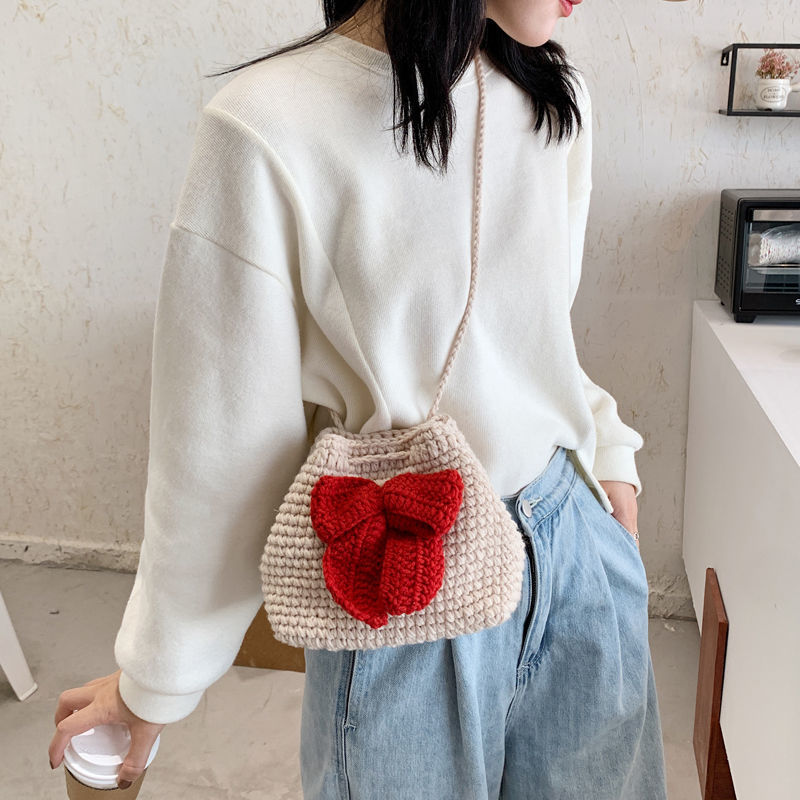 织包包diy手工编织兔子包包自制作毛线钩针材料包送闺蜜女友礼物zhf