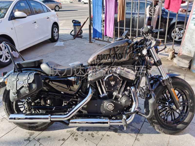 定制哈雷883120072x48改装加大油箱144升哈雷标亚光黑