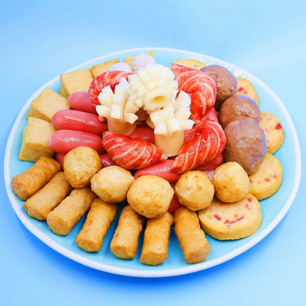 火锅丸子混合鱼丸烧烤食材麻辣烫丸子组合套餐关东煮批发产地直供4斤