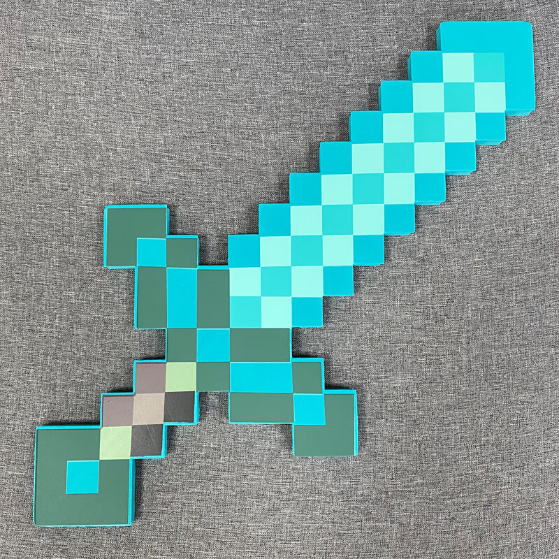 我的世界玩具工作台 我的minecraft剑钻石剑蓝色剑游戏同款史蒂夫工作