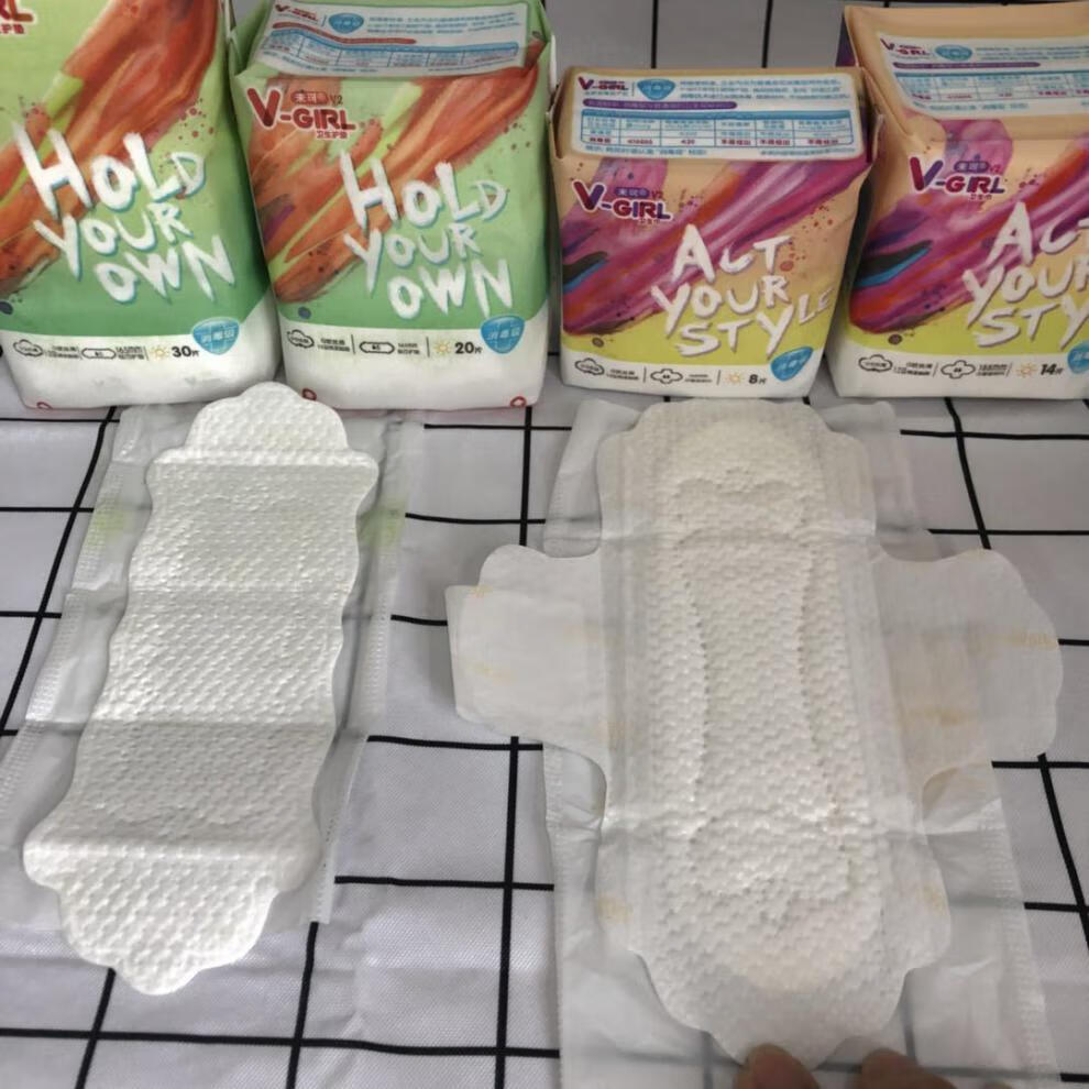 官方旗舰未可卫生巾日用vgirl日夜用多种组合少女学生姨妈巾纯棉面
