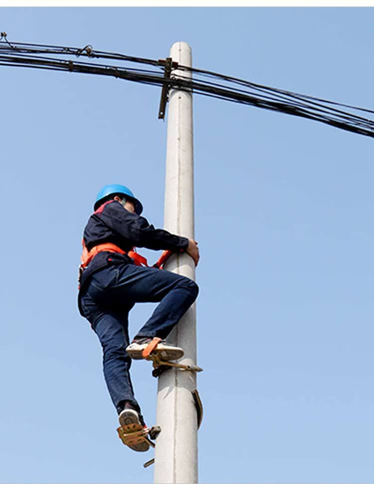 电工上电线杆脚扣爬杆器新款电力登杆国标加厚型防滑多功能脚扎子