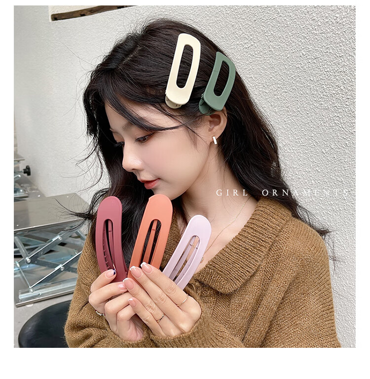 欧凯伦 大号发夹女夹子刘海前额侧边发卡后脑勺抓夹一字夹头发头饰