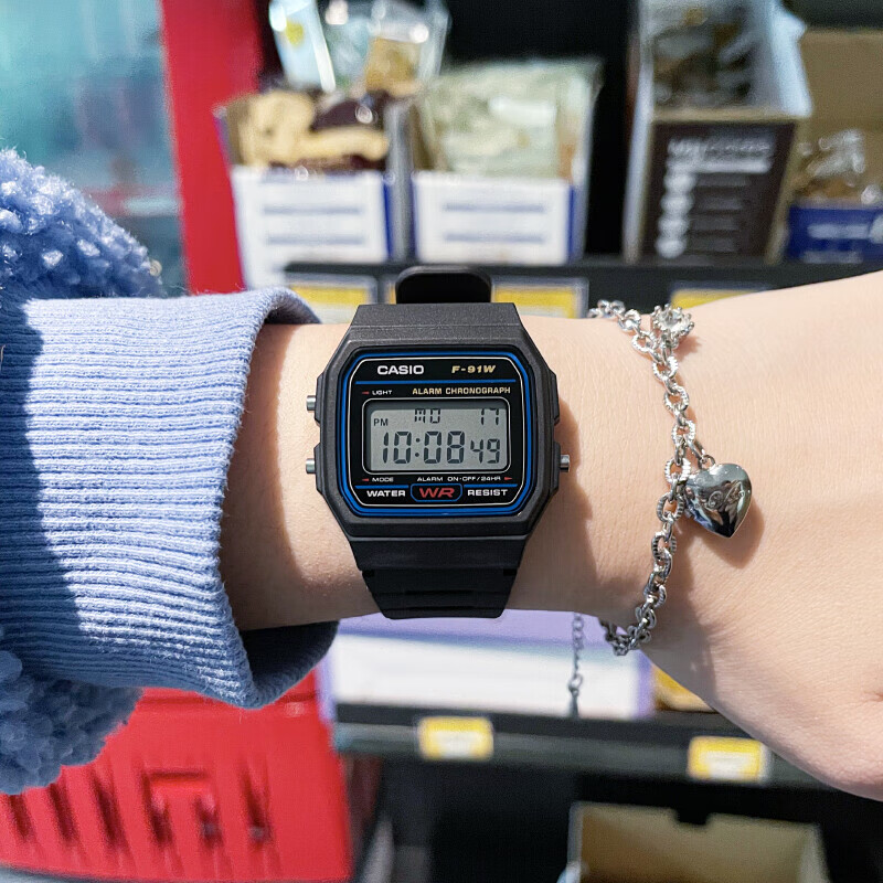 卡西欧casio联名款手表小方块复古电子男表casio小银块方表a158wa168f