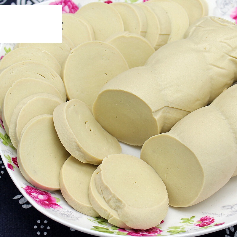 淮南豆制品新鲜素鸡原味素鸡肠素肉五香千张豆腐皮500g新鲜原味素鸡2