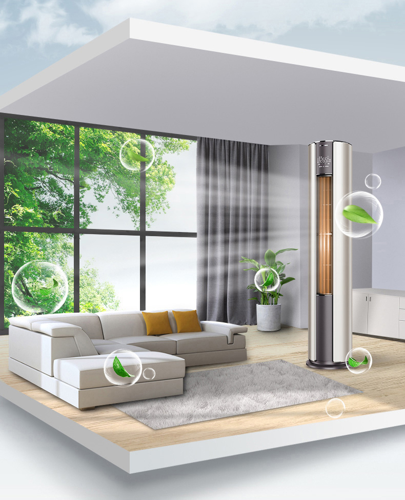 海信hisense新风空调90mh新风量新一级变频冷暖温湿双控立式柜机3匹清