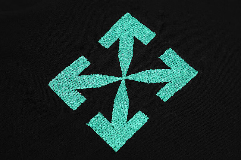 offwhite【品牌特价】off钥匙刺绣字母箭头短袖男女宽松t恤情侣休闲