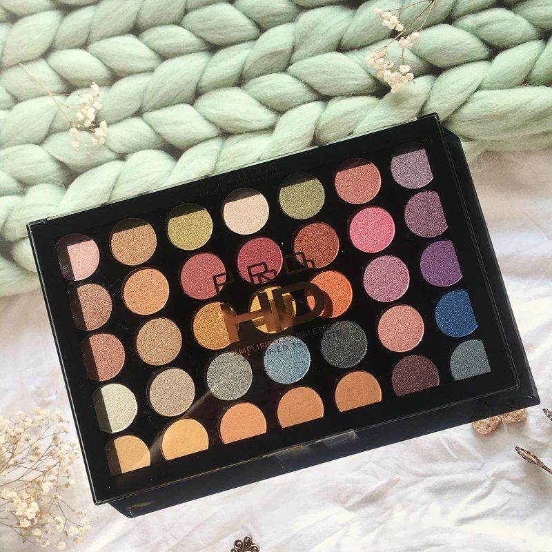 英国makeup revolution35色眼影盘珠光全哑光欧美妆大地色裸色盘