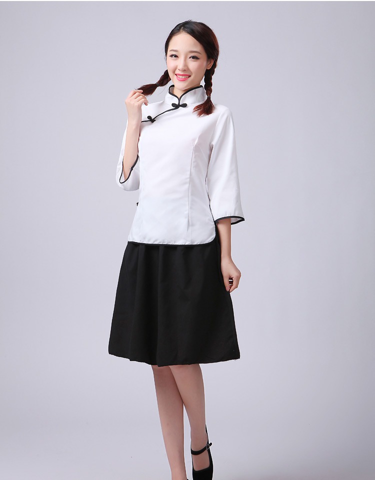 民国时期衣服风学生装五四青年装女古装复古服装女装中山装校服演出服