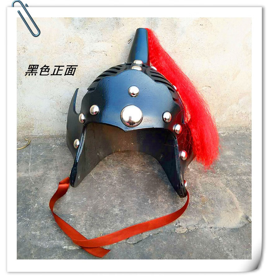 盔甲古装将军成人戏剧服装道具古代唐装头盔舞台演出影视帽子士兵黑色