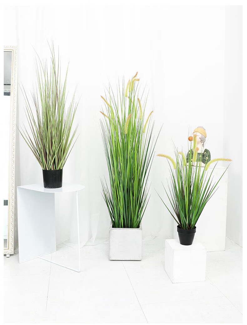 辉客映上大型芦苇北欧仿真植物落地盆景假花客厅装饰假盆栽橱窗绿植
