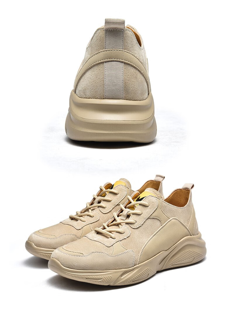 富贵鸟男鞋休闲老爹鞋男子时尚潮流复古新款运动鞋 黑色 40