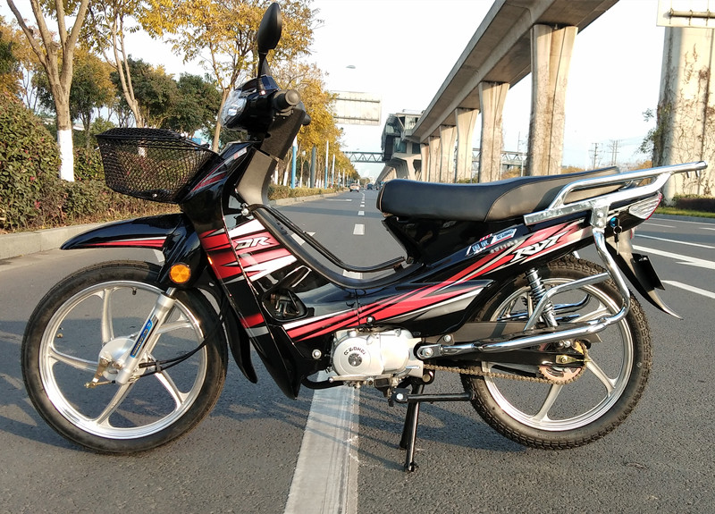 全新国四电喷弯梁摩托车助力车省油110cc可上牌燃油车48c男女式黑色国