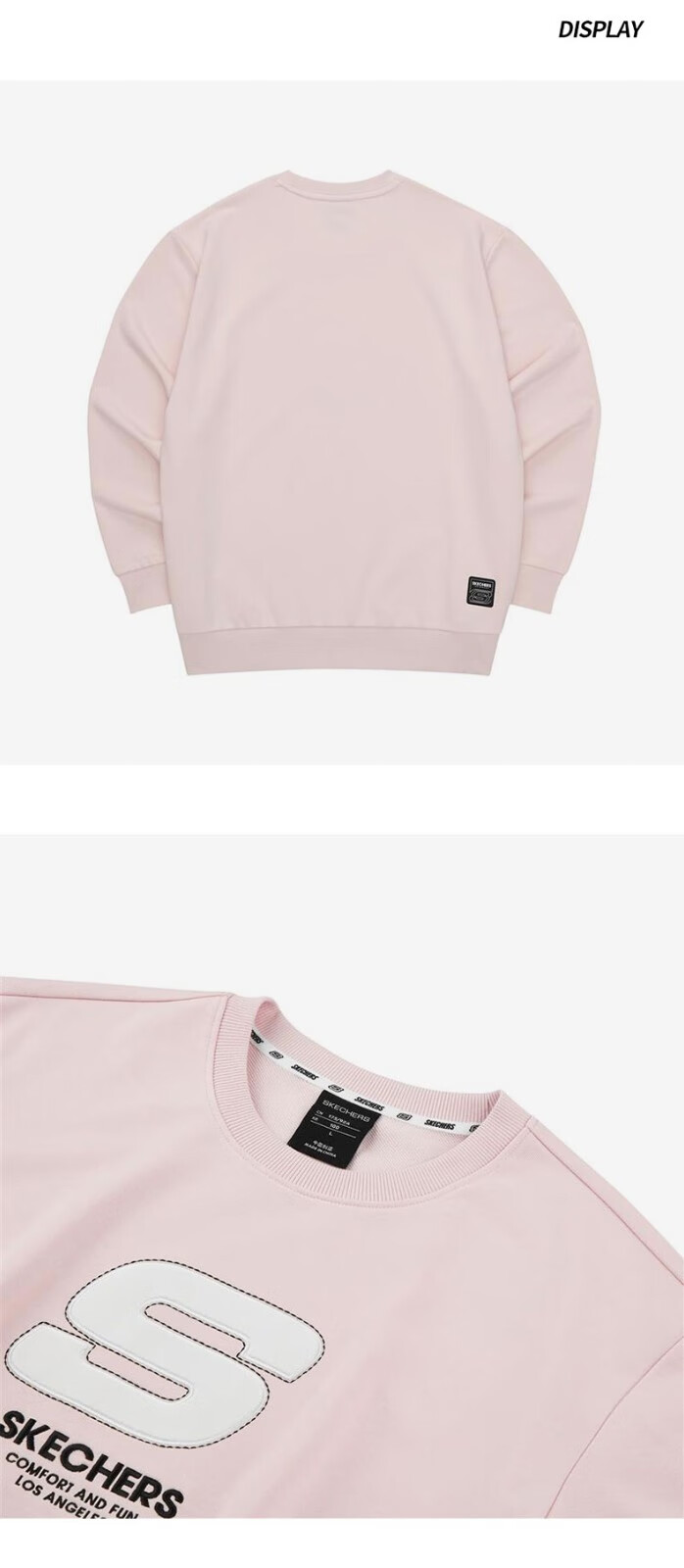 skechers斯凯奇情侣卫衣圆领套头长袖上衣男女同款亮白色s