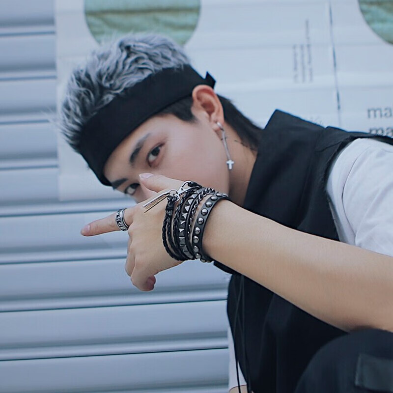 假发地主帽子个性创意网红时尚街头恶搞无檐水手地主帽男学生潮 黑色