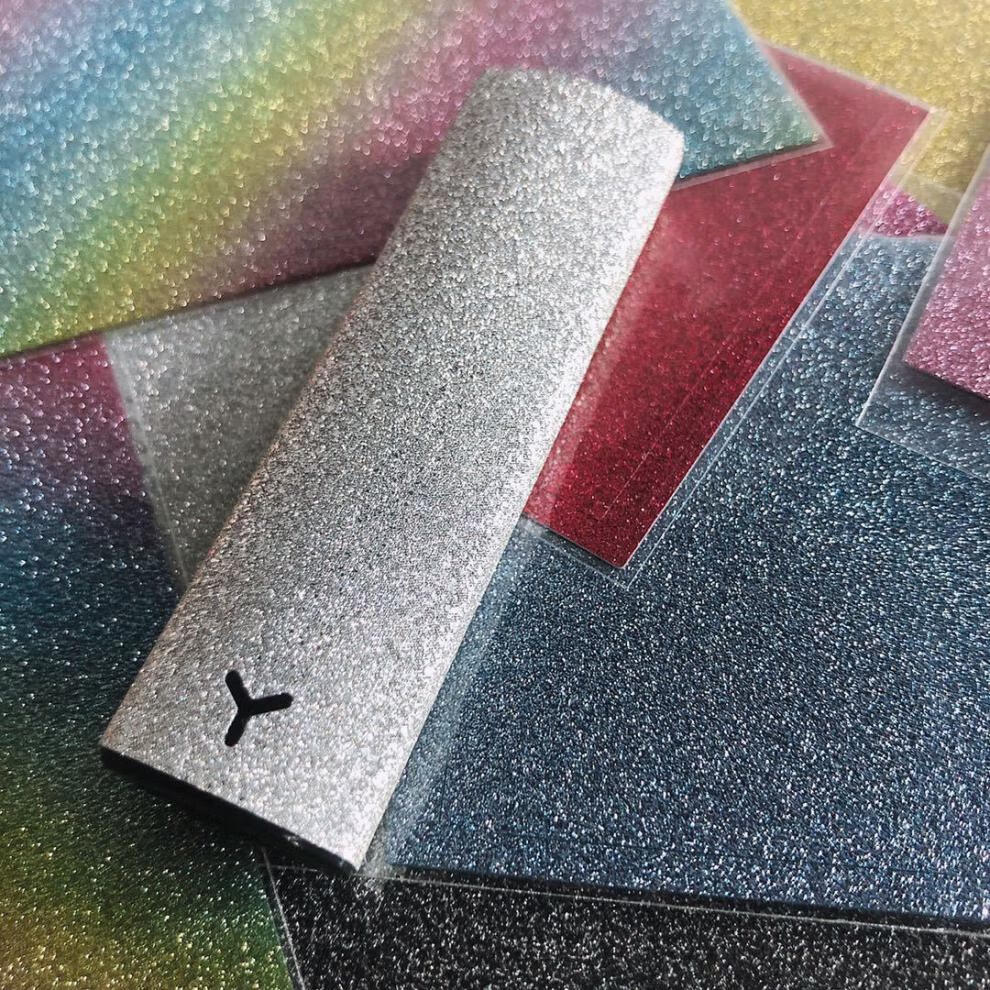 yooz柚子mini电子器烟贴纸丫ooz贴纸磨砂保护套yoooz保护贴烟套皮 闪