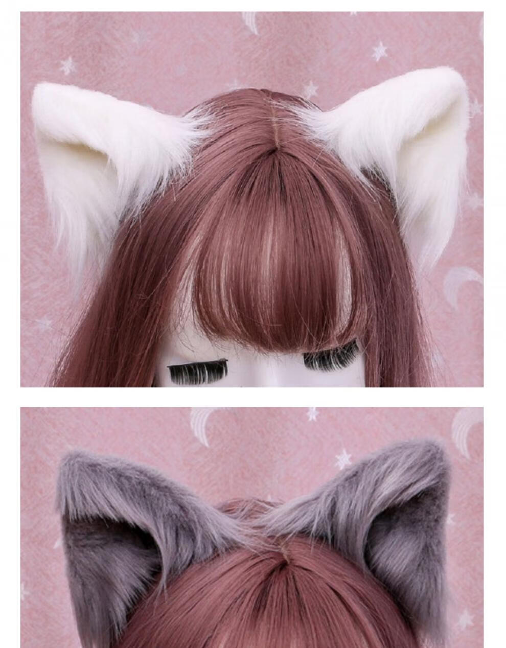 动漫手作猫尾巴cos楚晚宁猫耳朵狼尾猴尾巴男女仆猫娘乐园猫咪尾手作