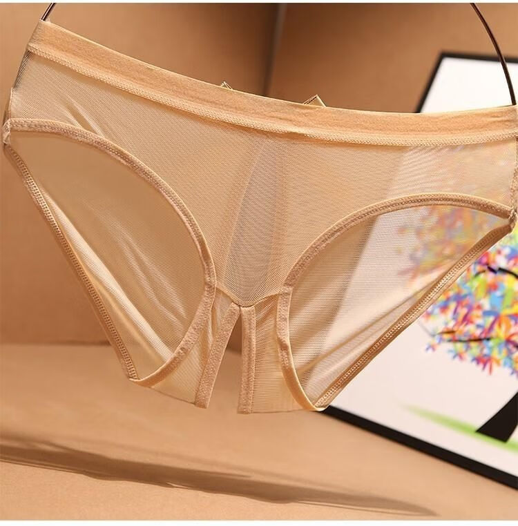 蔻诗瑶少妇性感内裤夫妻内裤女开裆雷丝女士透明房事裤头诱惑全透明