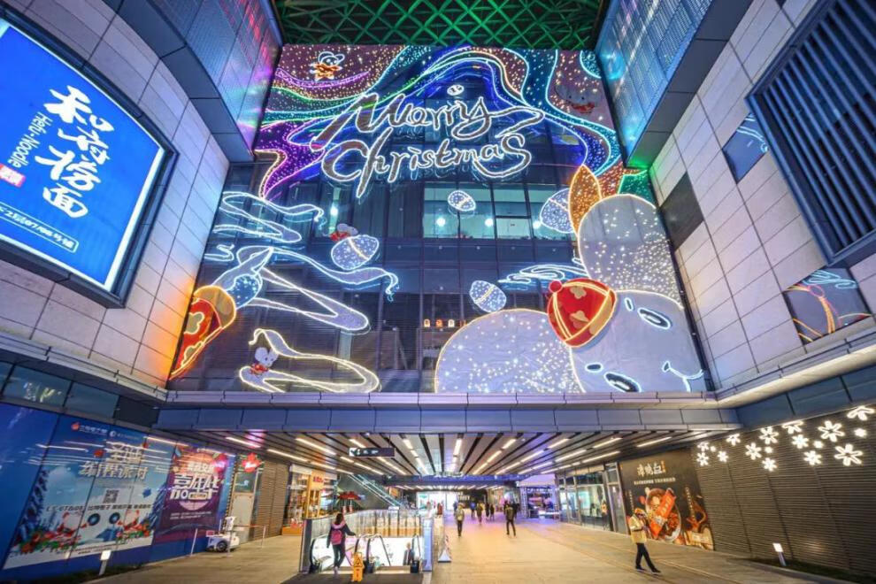 商场步行街led幕墙灯亮化户外墙体灯饰画美陈灯光节日装饰造型灯支持