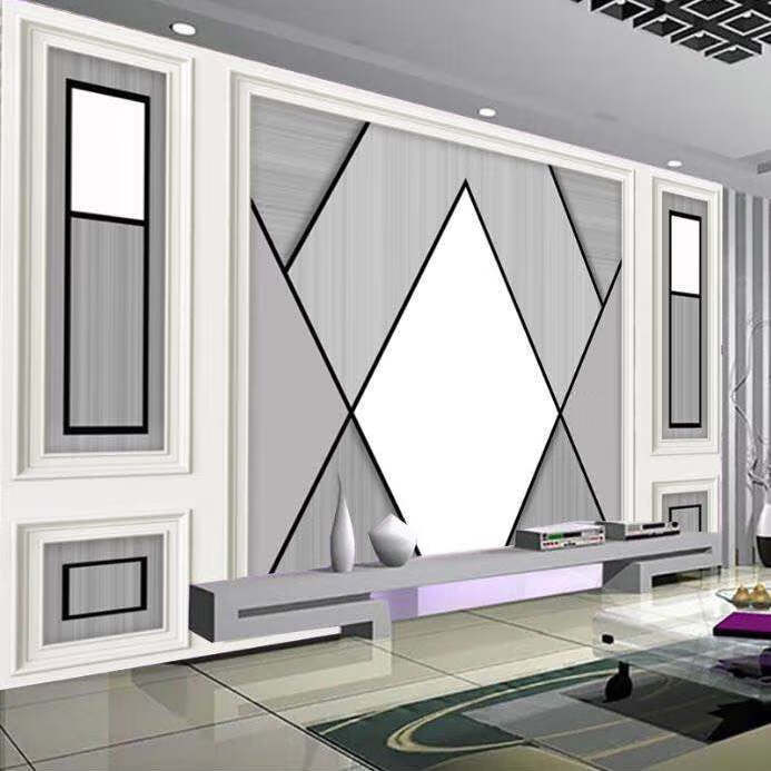 立体8d电视背景墙壁纸壁画现代简约客厅3d装饰墙布大气影视墙壁布