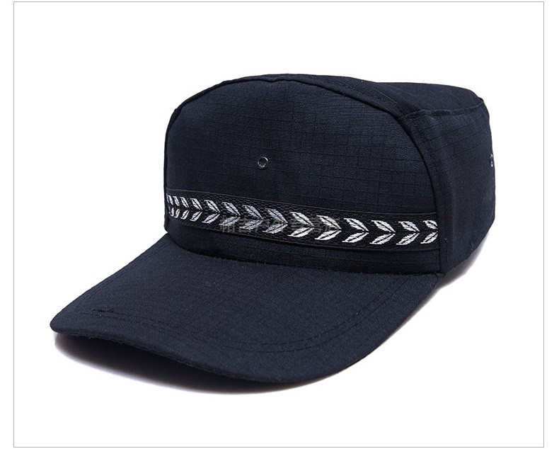 保安帽子男jc鸭舌帽警黑色帽子单位执勤帽保安服帽子夏季半网帽可调节