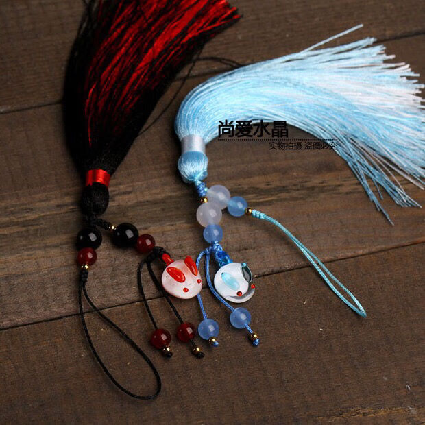 陈情令周边挂件魔道祖师清心铃铛挂饰蓝忘机魏无羡手机链流苏笛穗乔鸟